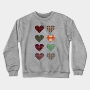 Checkered Hearts Crewneck Sweatshirt